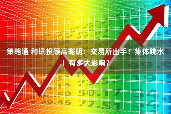 策略通 和讯投顾高璐明:交易所出手!集体跳水!有多大影响?